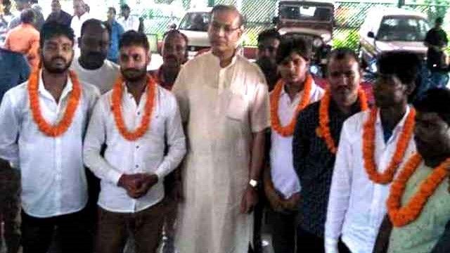 lynching accused in front row of Yogi rally dadri  - Satya Hindi