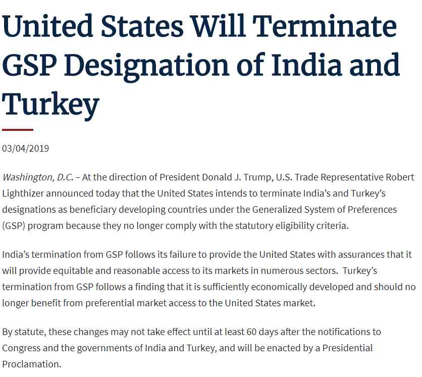 US not to give Preferential trade treatment ti India, says Trump  - Satya Hindi