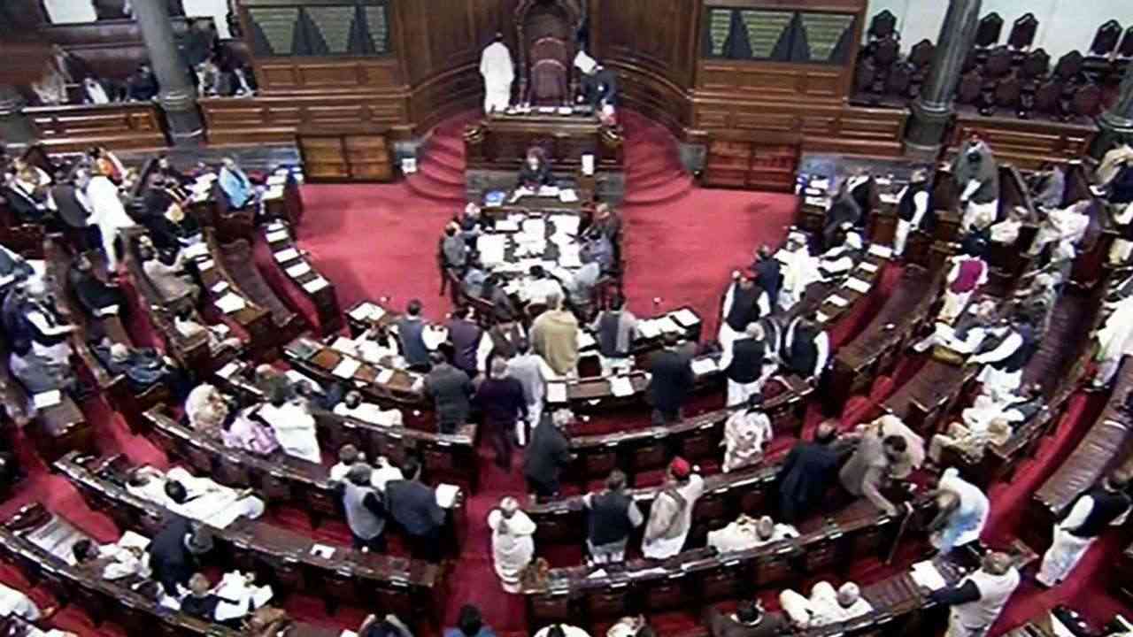 किसान आन्दोलन पर बहस की मांग को लेकर&nbsp;राज्यसभा में हंगामा