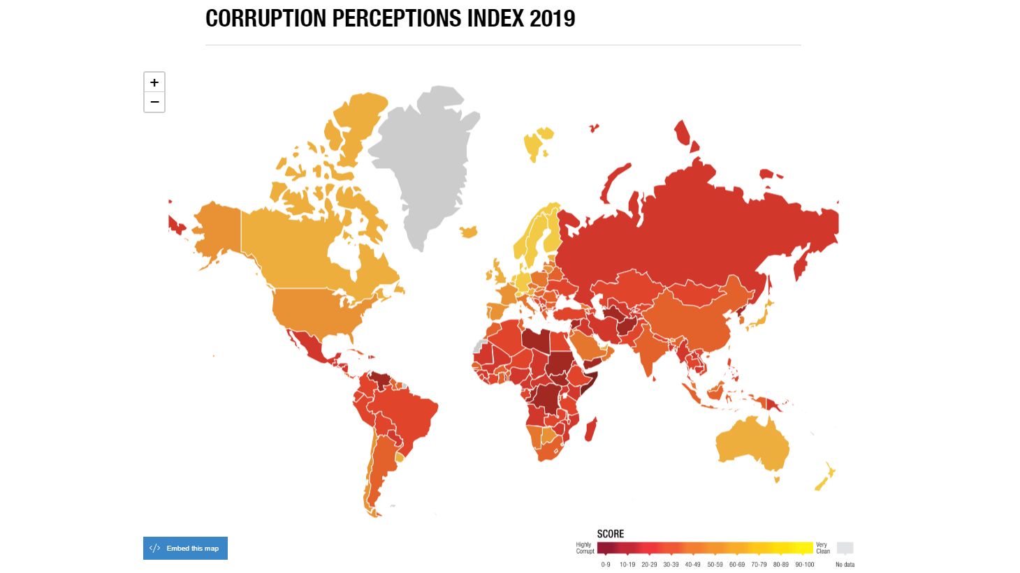transparency international corruption perception index india slips 2 positions - Satya Hindi